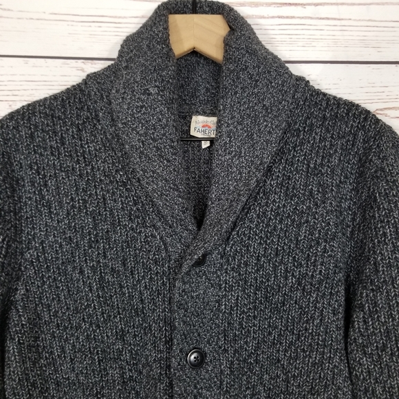Faherty | Charcoal Gray Marled Cardigan NWOT - Picture 3 of 6